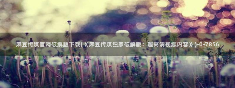 麻豆视频热门视频：麻豆传媒官网破解版下载(《麻豆传媒独家破解版：超高清视频内容》)